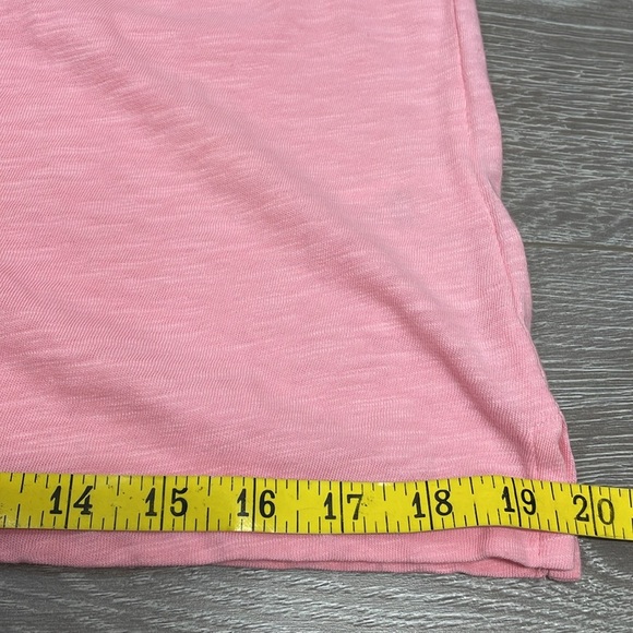 NWT Talbots Embroider Lace Trim Split Neck Cotton Tee Gardenia Pink XS - Picture 6 of 13